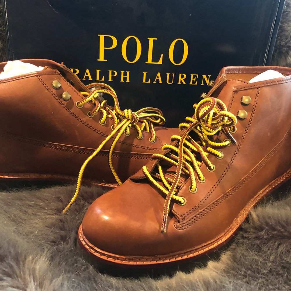 Polo Ralph Lauren Men's Brown Filey Leather Boot.